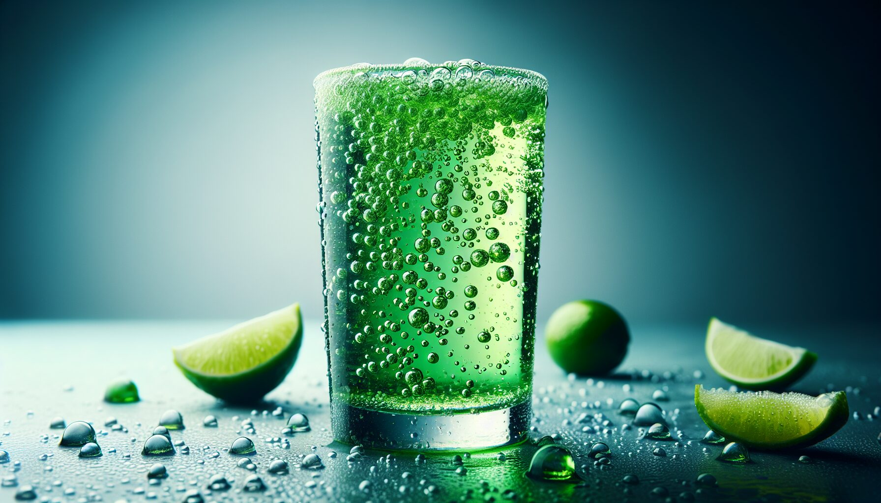ソーダ　緑色　飲み物　炭酸飲料 image 1
